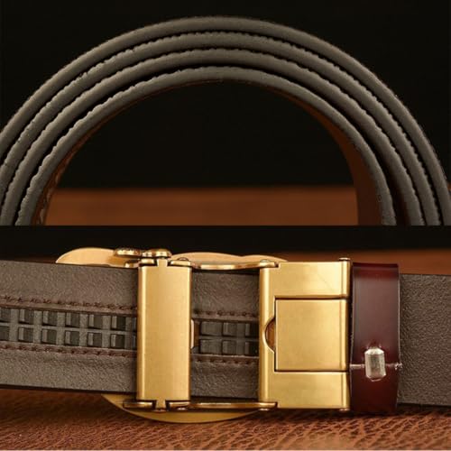 Mens Ratchet Belt,Animal Tiger Wild King Automatic Buckle Western Embossed Strap Adjustable to Fit Any Waist Size4
