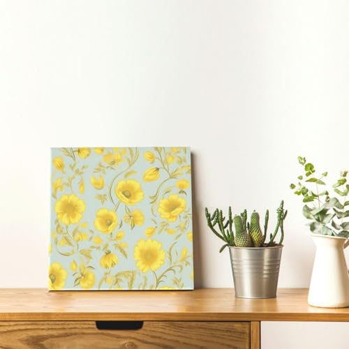 Impression toile fleurs jaunes haute définition 30cm