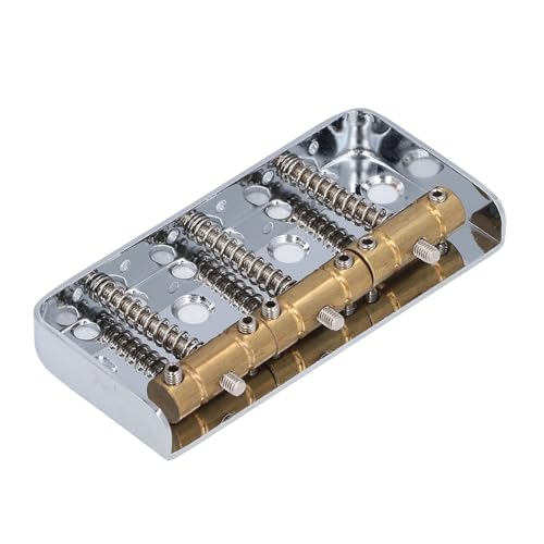 Electric Guitar Bridge, Short Electric Guitar Bridge, Long Service Life, Professional Brass Saddle 3, Perfect for Replacement (Silver) - Image 4