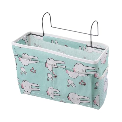 HNJKJEU Organisateur de Chevet Suspendu Panier de Rangement Suspendu Poche de Lit Organisateur Sacs de Chevet Sac de Rangement Suspendu pour Chevet (Lapin musical)