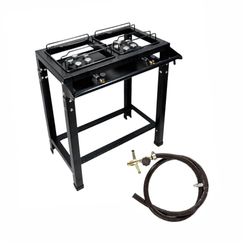 Roa Fogão Industrial 2 Bocas Jr Alta Pressão Preto C/Mangueira