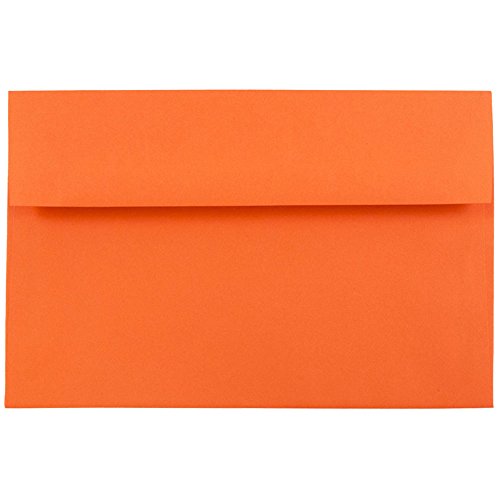 JAM PAPER A8 Colored Invitation Envelopes - 5 1/2 x 8 1/8 - Orange Recycled - 25/Pack