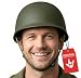 Nicky Bigs Novelties Adult Army Helmet Costume, Olive Drab Green, One Size