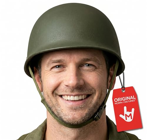 Nicky Bigs Novelties Military Helmet US Army Helmet WW2 Helmets Army Hat Green Helmets US Soldier Costume