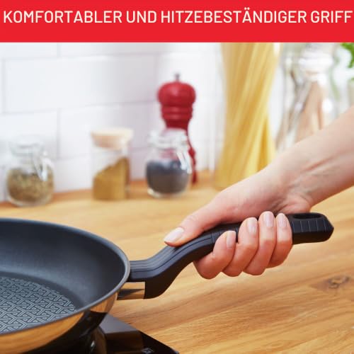 Foto von Tefal Comfort Max Bratpfanne 30 cm, Induktion, Antihaftbeschichtung, hochwertiger Edelstahl, Temperaturanzeige, Thermo-Spot, wärmeisolierter Griff G7260744
