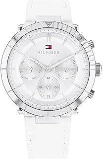Tommy Hilfiger Mężczyźni Emery Zegarek, Srebrny/Biały, 38 mm