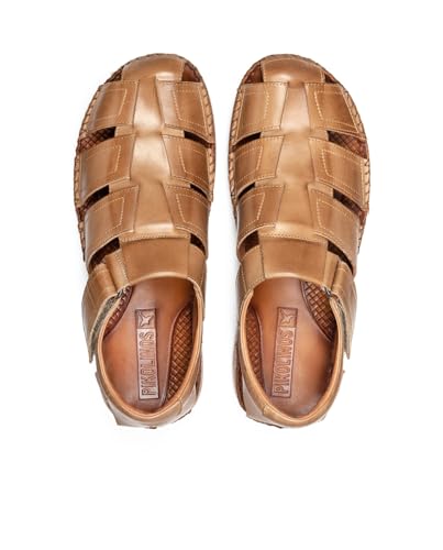 Image of PIKOLINOS Tarifa 06J-5433 Men's Sandals - Premium Calfskin Leather - Cushioned Insole, Hook & Loop Closure, Lightweight Sole - Spring and Summer Style and Comfort