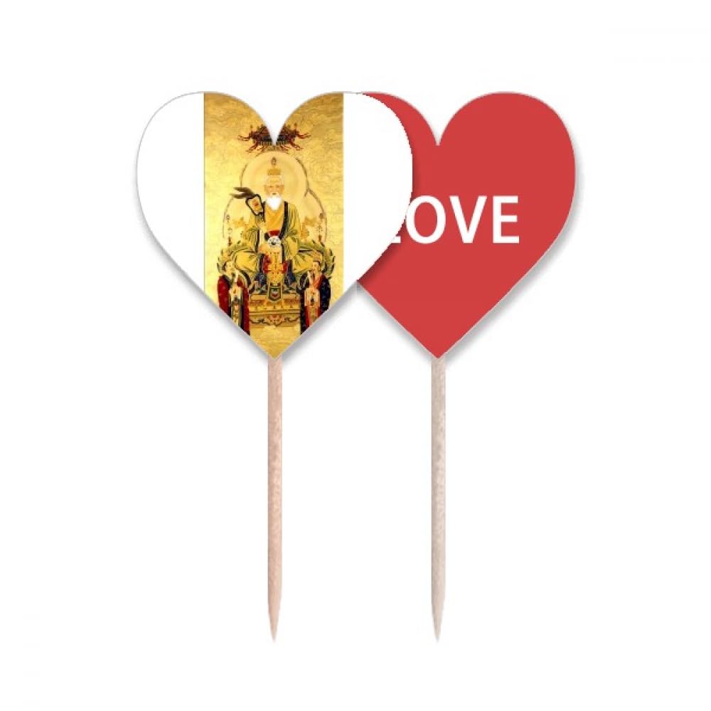 Cure-dents Décoratif Cupcake Pick Drapeau Coeur Amour Art Déco Dao