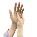 Queenbox Anti-Arthritis Gloves, Compression Gloves Carpal Tunnel Fingerless for Arthritis Pain Relief, Nude