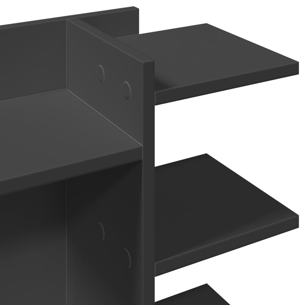 Homgoday Decorazione da Mobili, Organizer da Scrivania Nero 42x21,5x42 cm in Legno Multistrato, Arredo Decorazione da Mobili, Mobili da Interni/Esterni per Soggiorno Ufficio