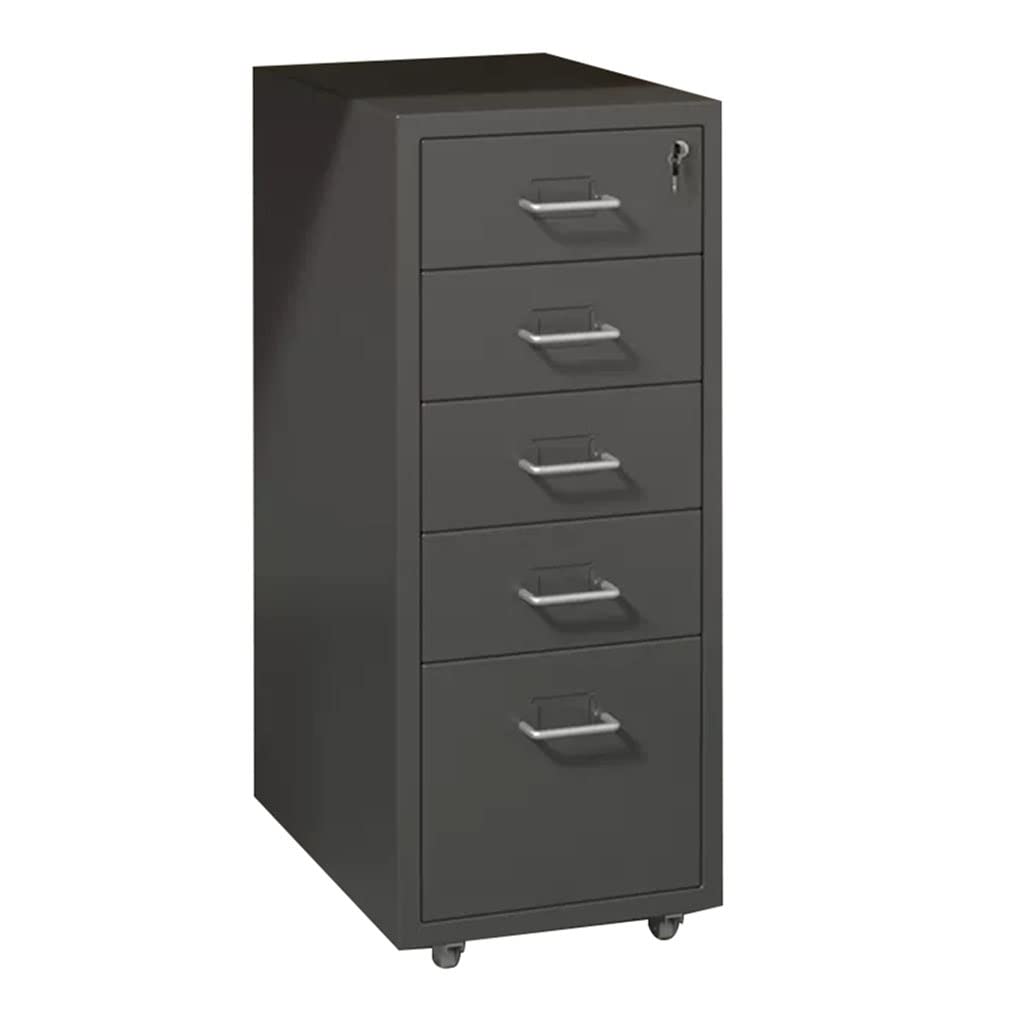 Aioneer 5 Layer D Type Steel File Cabinet With Rollers For Home Office Mobile Lockers Included