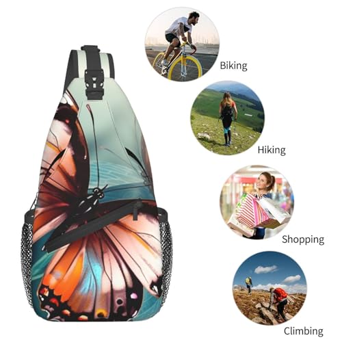Bolso cruzado para pecho estilo sling deportivo negro miniatura 6