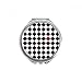 Rhombus Line Art Grain Illustration Pattern Hand Compact Mirror Round Portable Pocket Glass