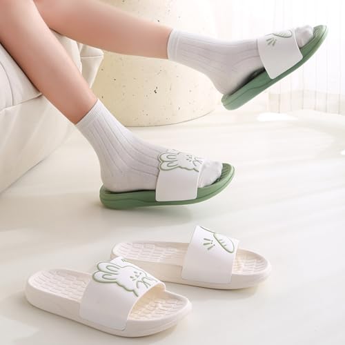Rabbit Pillow Slippers,Shower Sandals for Women Men,Slide Sandal Slippers with Cute Bunny, Non-slip Slippers, Cloud Slippers4