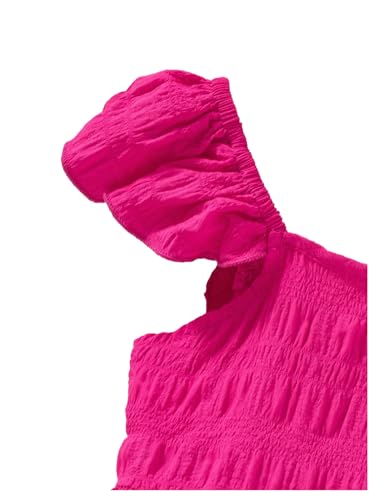 WDIRARA Toddler Girl's Cute Bow Ruffle Cap Sleeve Swing Dress Square Neck A Line Short Dresses3