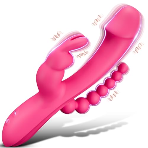 Vibromasseurs feminin Rabbit Sex Toy - Vibrateur 3-en-1 pour le point G et le clitoris, Vestibule, Stimulateur vaginal, Vibration en mode double dix, gode vibro-masseur, Jouets sexuels idéaux