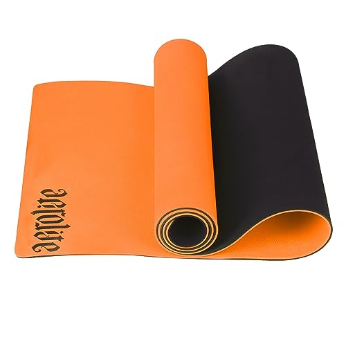 Image of AEROLITE Double Color Extra Long Extra Wide Yoga mat /Fitness Mat (6.5mm, Sunrise Orange)