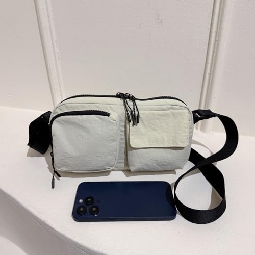 Image of Small Nylon Crossbody Bags for Women Men With Drawstring Cell Phone Purse Wallet Handbags with Inner Compartments