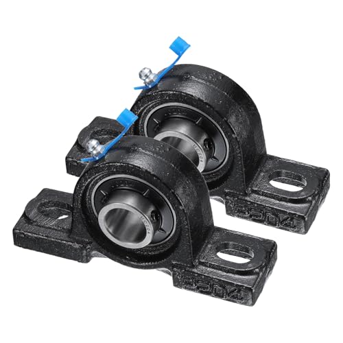 Image of sourcing map 2pcs UCP204 Pillow Block Bearings 20mm Bore Bearing Units Cast Steel Flange Mounted Bearing Housing