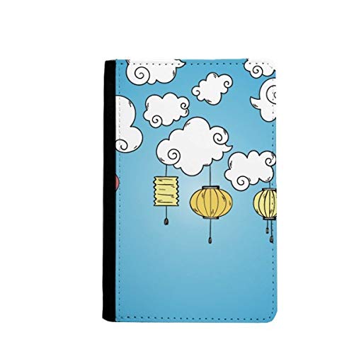 Housse de carte et passeport motif nuage coloré
