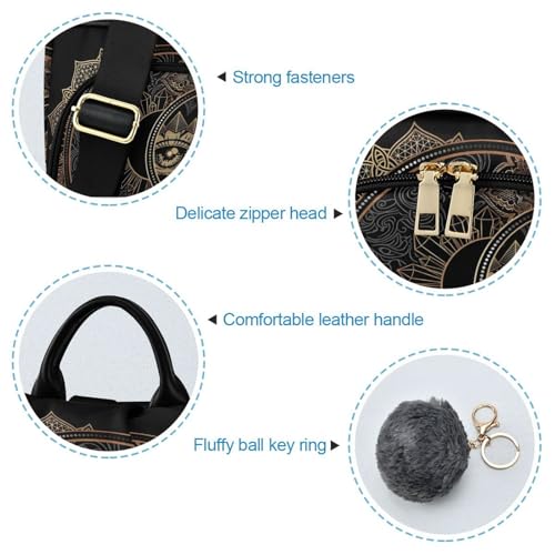 Image of ALAZA Boho Crescent Moon Dreamcatcher Backpack Purse for Women Anti Theft Fashion Back Pack Shoulder Bag