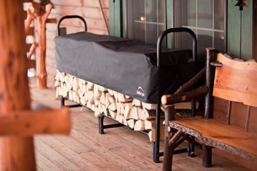 Shelterlogic 8' Adjustable Heavy Duty Outdoor Firewood Rack With Steel Frame Construction And Water-Resistant Cover #TOP2