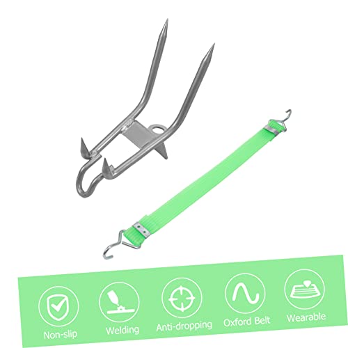 UPKOCH 1Pair Non Slip Tree Climbing Spikes Shoes Carbon Steel Gaffs with Skid Design for Outdoor Pole Climbing and Fruit Picking Activities4