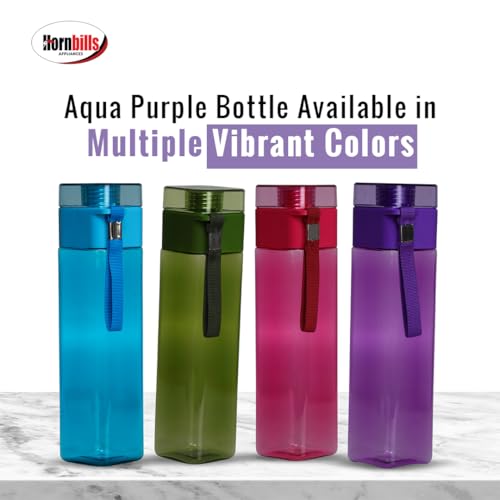 Image of HORNBILLS Aqua Fridge Water Bottle-900ml Each|Durable,Food Grade,Freezer Safe, Unbreakable|Ideal for Office,Gym,School,Travel Hiking Camping & Outdoor|Leak Proof & BPA Free| Everyday Hydration |Purple