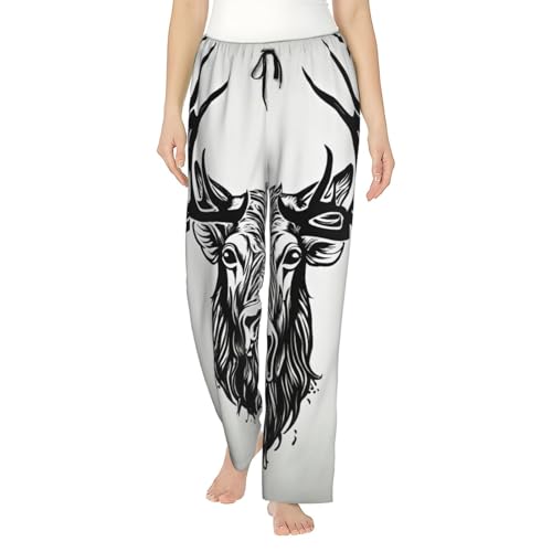 Pantalon de pyjama ample femme en polyester doux avec poches latérales