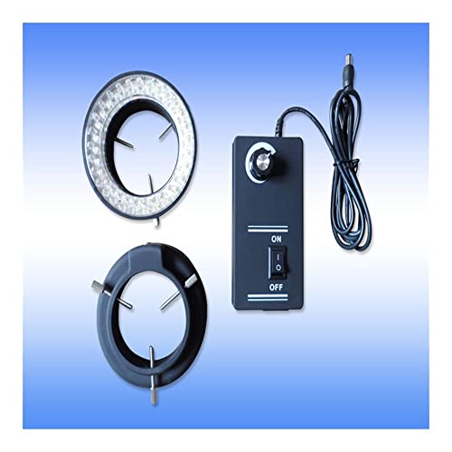 Microscope 60pcs Microscope LED Lights 85-264V Adjustable LED Ring Light 60mm Inner Diameter White Light