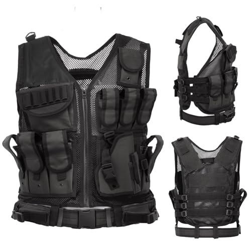 Lixada Tactical Vest Mens Polyester Military Hunting Waistcoat for Airsoft War Game Fishing Hiking - Image 2
