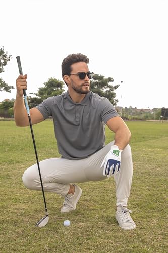 ZENGVEE 5 Pack Men's Polo Shirts Golf Polo for Men Adult Moisture Wicking Quick Dry Breathable Work Shirts Short Sleeve Multipack Tshirts Sport Top T-Shirts(0428-BlackGG Blue Khaki-XL) - Image 3