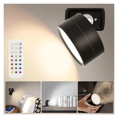Lámpara de pared LED táctil para mesilla de noche: luz portátil sin cables 2