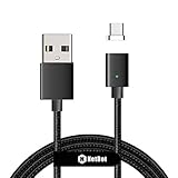 Netdot Gen7 Nylon Braided USB-C Magnetic Fast Charging Cable Compatible with Type-C Smartphone(5ft USB-C/1 Pack Black)
