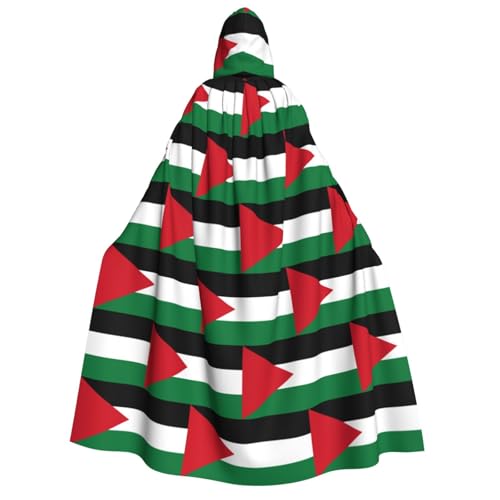 Cape à capuche drapeau palestinien idéale pour vos soirées à thème et fêtes de Noël