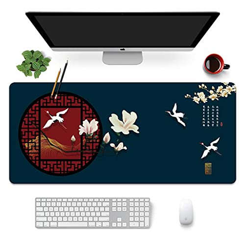 Tapis de souris gamer XXL 1000x500 mm Magnolia Chinois en caoutchouc antidérapant