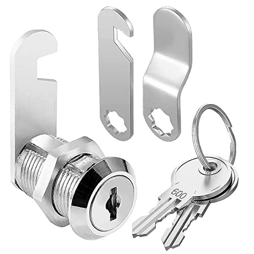 Litensh Verrou de boîte aux lettres de 25 mm avec clé identique, serrure de tiroir, serrure de commode, serrure de porte d'armoire, serrure de casier de meubles (25 mm)