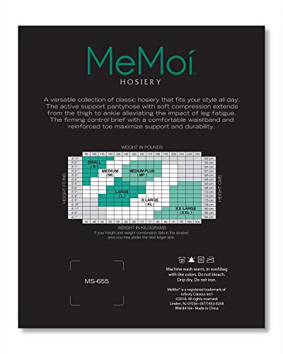 Image of MeMoi Light Support Semi-Opaque Pantyhose