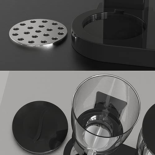 Dispensador doble para alimentos secos, capacidad de 2 litros, color negro, dispensación de 1 onza por giro, fabricado en PET grado alimenticio miniatura 3