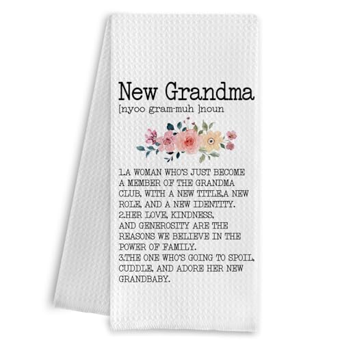 Qpenm New Grandma Grandmother Gifts Kitchen Towels,Great Grandma Gifts Kitchen Dish Towels for Home Kitchen Bathroom,Thoughtful Hand Towel Gifts for Grandma,Tea Towel Gifts for Grandma(16×24)