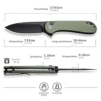 CIVIVI Elementum II Klappmesser Taschenmesser mit 7,51 cm Nitro-V Klinge – Ansicht 6