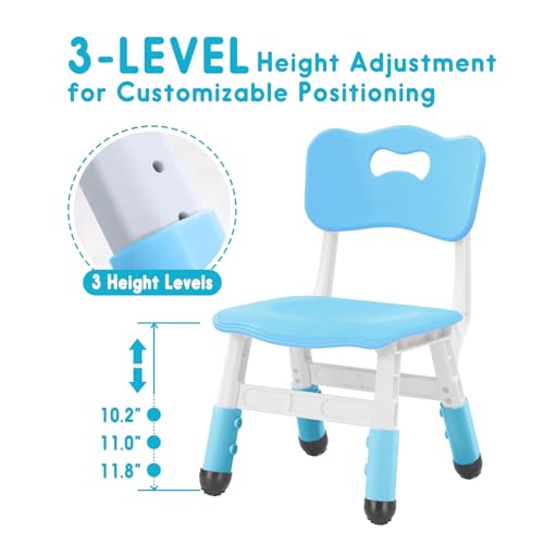 JIAOQIU Kids Adjustable Chair with 3 Height Levels Toddler for Desk and Play Indoor Outdoor Activities by JIAOQIU - Image 5