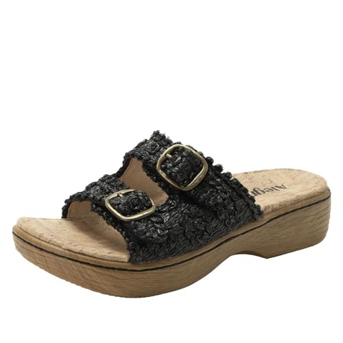 Alegria Women Oona Slide Sandal Adjustable Buckle Straps