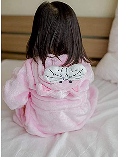 Kids Little Boys Girls Coral Fleece Bathrobe Unisex Kids Robe Pajamas Sleepwear3