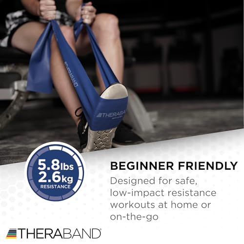 THERABAND Resistance Bands Set, Advanced Kit, Blue, Black, Silver, Latex Elastic Bands for Exercise & Physical Therapy, Strength Training Bands for Upper & Lower Body Fitness3