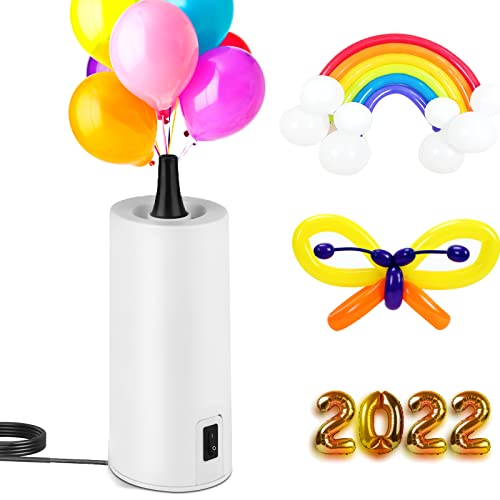 MeCids Balloon Pump Electric Air Pump for Balloons Portable Balloon Inflators Machine For Balloon Arch Kit, Letter balloon, Animal balloon with Balloon Knotter