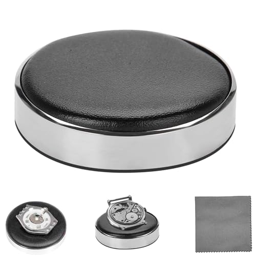 TICFROG 50mm Watch Cushion Case Casing Cushion Pad Holder Movement Changing Battery Repair Kit Tool with 18cm Watch Cleaning Cloth (1.97 inches Diameter)