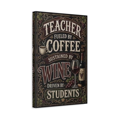 Funny Teacher Quote tableau toile rétro 30x45 décoration murale