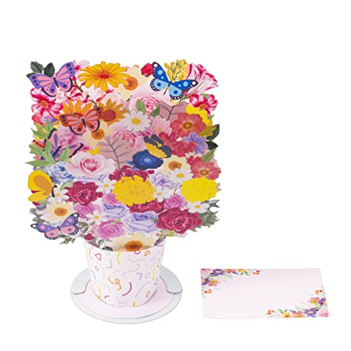 Truance Pop Up Card Greeting Card Potted Flowers, Birthday Card, Thinking Of You, 3D Card For Mom, Dad, Flower Card, Thank You Card, Anniversary Card, All Occasions (Style 3) #TOP1