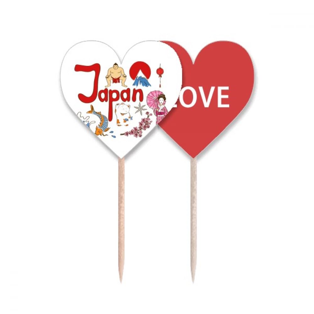 Pic à cupcake symbole national du Japon pour décoration de pâtisserie